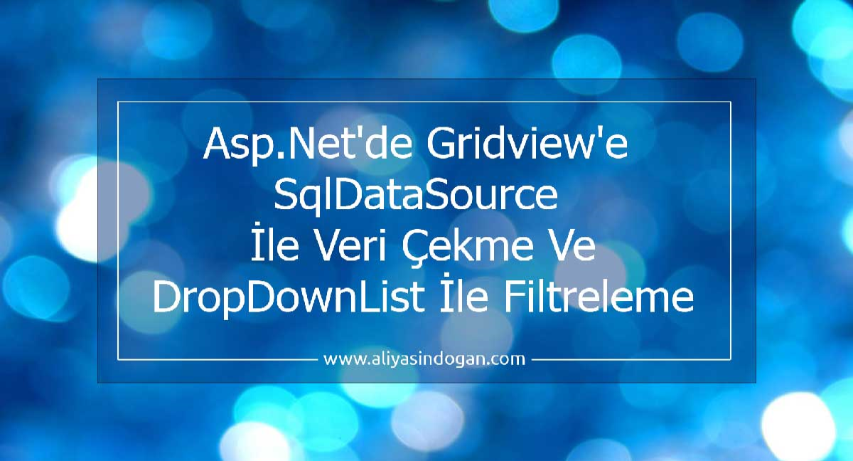 GridView'e SqlDataSource İle Veri Çekme Ve DropDownList’le Filtreleme